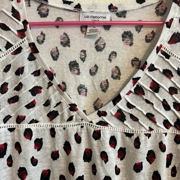 Liz Claiborne Leopard Spot Shirt Size 2X - Picture 2 of 8